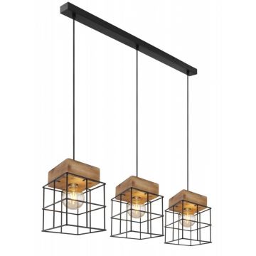 Lustra cu 3 pendule design modern MERRIL lemn 15530-3H GL