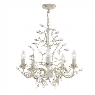 Lustra decorativa stil clasic Almandite 5L crem auriu 2495-5CR SRT