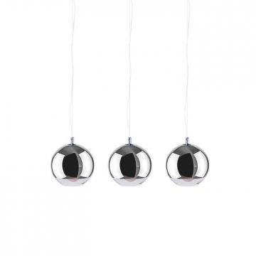 Lustra design modern Silver Ball 3 line