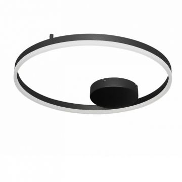 Lustra LED aplicata design modern geometric Halo 60 Top BK