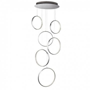 Lustra LED casa scarii design ultra-modern Rings 3166-6CC SRT