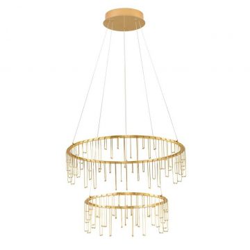 Lustra LED design ambiental deosebit cu 2 inele Stellar 60cm