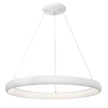 Lustra LED dimabila, design modern Albi alb, 81cm