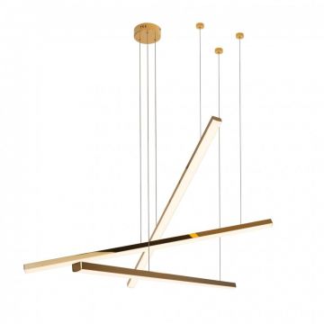 Lustra LED dimabila design modern TRIO 3 auriu