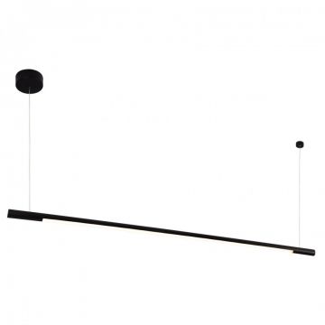 Lustra LED dimabila liniara, suspendata Organic 150cm, negru
