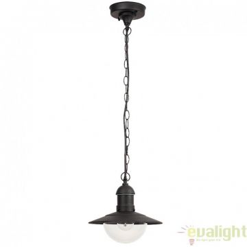 Lustra, Pendul de exterior cu protectie IP44, finisaj negru, diametru 24cm, Oslo 8717 RX