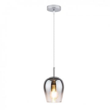Lustra / Pendul design modern Petunia crom/fumuriu