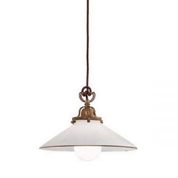 Lustra, Pendul rustic din alama cu sticla murano Country
