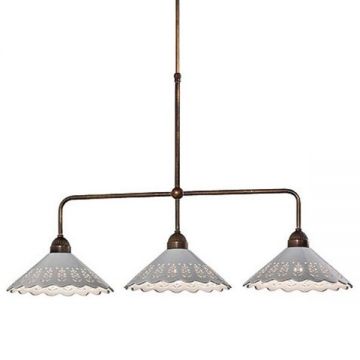 Lustra, Pendul rustic fabricat manual 3 brate Fiori di Pizzo 065.25OC