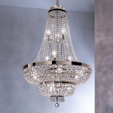 Lustra suspendata cristal SchÃ¶ler design de lux Sheraton 70cm, chrome