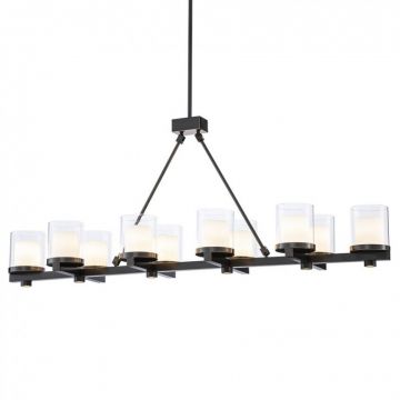 Lustra suspendata cu telecomanda design LUX Donovan, bronz 116060 HZ