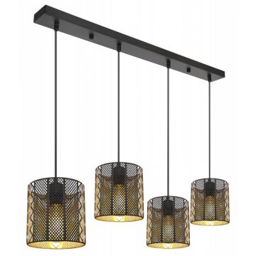 Lustra suspendata design modern ABINI negru 15450-4H GL