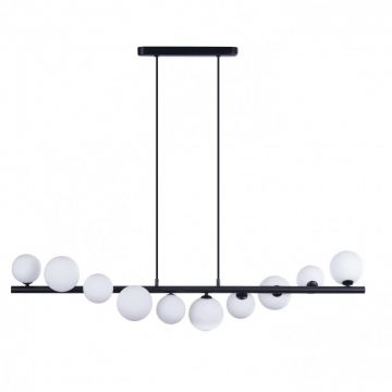 Lustra suspendata design modern SYBILLA 10 black