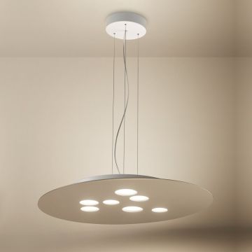 Lustra suspendata moderna Luna 60x72,5cm, alb sau gri