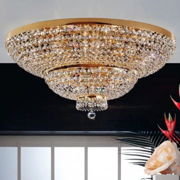Lustra XXL aplicata cristal SchÃ¶ler design de lux Sheraton 120cm, 24K gold plated
