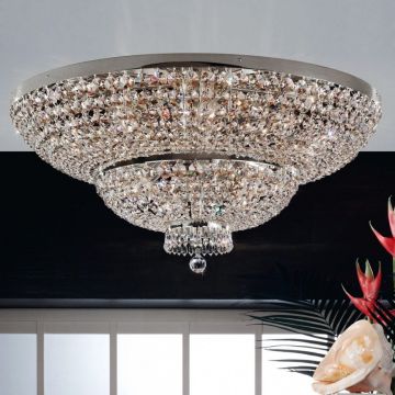 Lustra XXL aplicata cristal SchÃ¶ler design de lux Sheraton 120cm, chrome