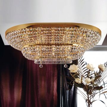 Lustra XXL aplicata cristal SchÃ¶ler design de lux Sheraton 120x90cm, 24K gold plated