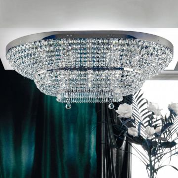 Lustra XXL aplicata cristal SchÃ¶ler design de lux Sheraton 120x90cm, chrome