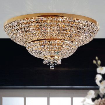 Lustra XXL aplicata cristal SchÃ¶ler design de lux Sheraton 90cm, 24K gold plated