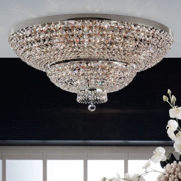 Lustra XXL aplicata cristal SchÃ¶ler design de lux Sheraton 90cm, chrome