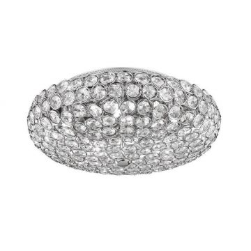 Plafonier cristal Venezian diam.38cm KING PL5 CROMO 075419