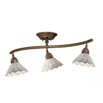 Plafonier rustic fabricat manual 3 brate Fiori di Pizzo 065.21.OC