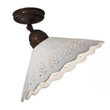 Plafonier rustic fabricat manual diametru 30cm Fiori di Pizzo 065.02.OC