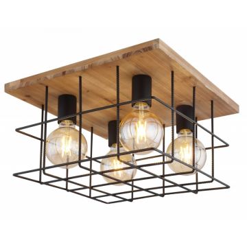 Plafoniera design modern MERRIL lemn 15530-4D GL