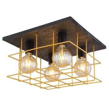 Plafoniera design modern MERRIL lemn 15530B-4D GL