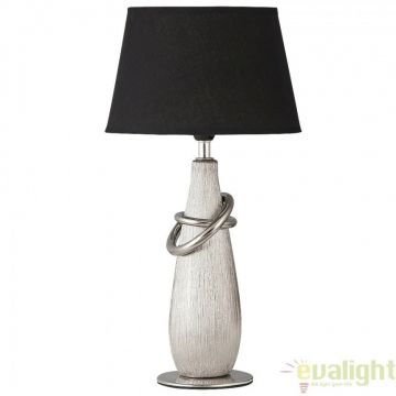 Veioza, lampa de masa, finisaj crom, diametru 20cm, Evelyn 4372 RX