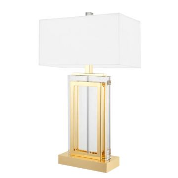 Veioza, lampa de masa LUX Arlington alb/ crystal 112408 HZ