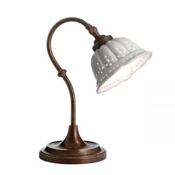 Veioza, lampa de masa rustica fabricata manual Anita 061.52.OC