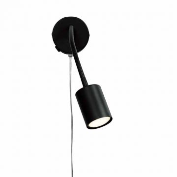 Aplica cu spot design nordic Explore flex negru