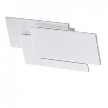 Aplica de perete LED ambientala CLOVER SQUARE alba