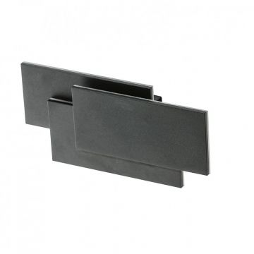 Aplica de perete LED ambientala CLOVER SQUARE neagra
