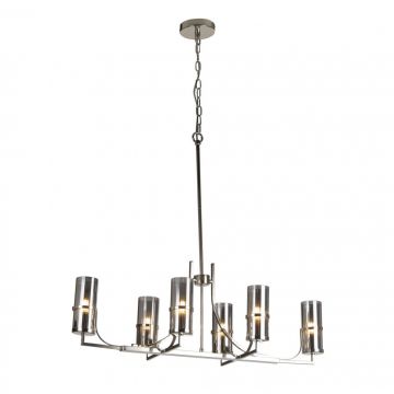 Candelabru modern design elegant Belle nickel/fumuriu