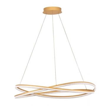 Lustra LED CCT moderna cu telecomanda OPEHLIA auriu