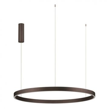 Lustra LED circulara ELOWEN 98cm, maro
