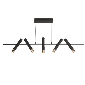 Lustra LED suspendata design minimalist Belle negru/auriu