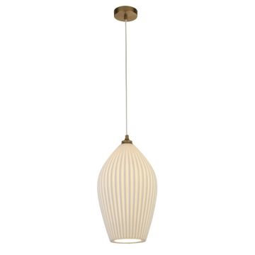 Lustra suspendata design vintage cu abajur ceramic Belle