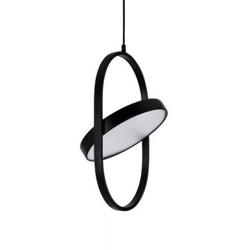 Lustra suspendata LED design minimalist SPINER 26 negru