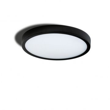 Plafoniera LED design slim MALTA R 30 4000K neagra