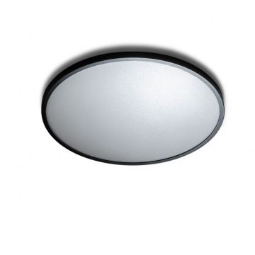Plafoniera LED design slim MALTA R 40 4000K neagra