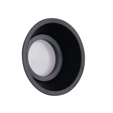 Spot incastrabil tavan/perete, design modern DEEP negru H0111 MX