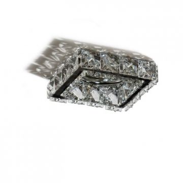 Spot incastrat tavan/plafon design decorativ ESTER SQUARE 1 BLACK