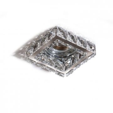 Spot incastrat tavan/plafon design decorativ ESTER SQUARE 1 CHROME