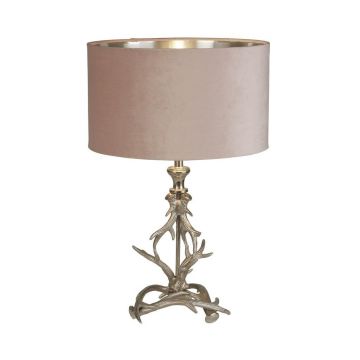Veioza/Lampa de masa design lux elegant Belle argintiu/roz