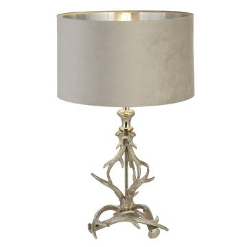 Veioza/Lampa de masa design lux elegant Belle argintiu/taupe