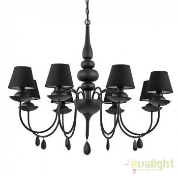 Candelabru 8 brate diametru 92cm BLANCHE SP8 NERO 111896