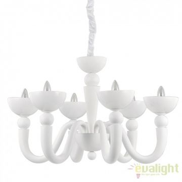 Candelabru LUX stil venetian cu 6 brate BON BON SP6 BIANCO 093994